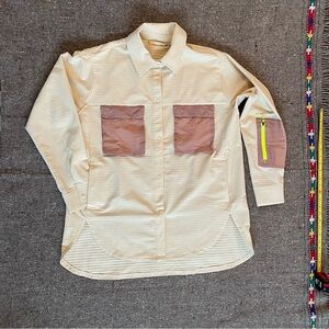 Lululemon grid fleece hiking shirt with snaps